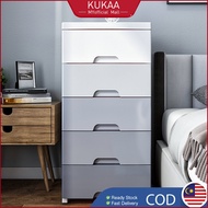 Kukaa Plastic Storage Drawer Cabinet Multilayer  With Lock  Storage Drawer Baby Almari Baju Plastik Murah Laci Baju 櫃子