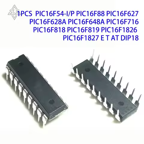 1PCS PIC16F54-I/P PIC16F88 PIC16F627 PIC16F628A PIC16F648A PIC16F716 PIC16F818 PIC16F819 PIC16F1826 