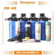 Paket Filter Air Sumur Bor / Filter Air Nanotec 4 Tabung - Blue 3/4 SPGR