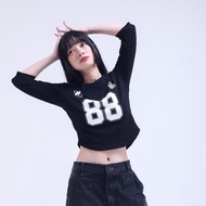 HOT NOMOLU - Crop Top Tee Women's Jersey 3 Sleeve T-Shirt/4 EIGHTY-EIGHT
