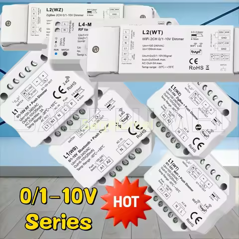 L1 L4-M L2 DL APP Control RF Tuya Smart WiFi Zigbee LED Dimmer Push SmartLife 0/1-10V Series RF DMX 