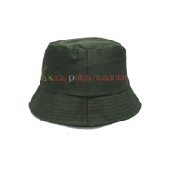 topi bucket polos topi bucket hat wanita topi bucket hat pria - army dewasa