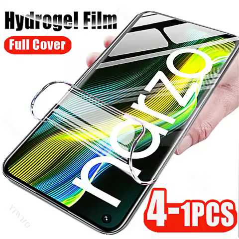 4-1pcs for Realme Narzo 50 50i 50A 30 30A Prime Pro 5G Screen Protector Hydrogel Film for Realme Nar