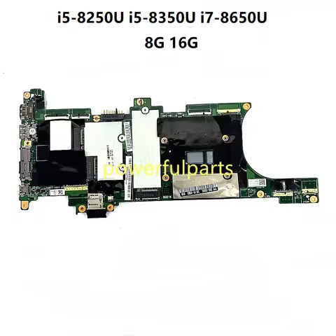 For LENOVO X1 Carbon 6th Gen Motherboard EX480 NM-B481 I5-8250U I5-8350U I7-8650U 8G 16G RAM 01YR217