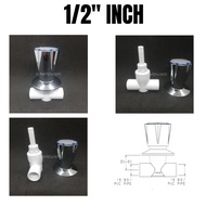 【Malaysia ready stock】【high quality】✶☈Watertec Monaco Chrome Bathroom PVC Plastic Shower Concealed Stopcock Stop Cock 1/