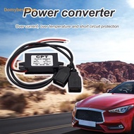 [Domybestshop.my] 3A 12V To 5V Car Charger Converter Cable Dual USB DC-DC Converter Module *Z