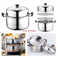 Home Steamer 26cm Stainless Steel Cooking Pots
