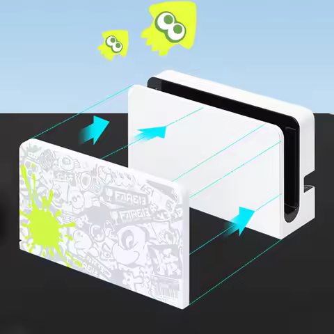 New for Splatoon 3 NS Switch OLED Hard Dock Case Charging Station Protective Shell for Nintendo Swit