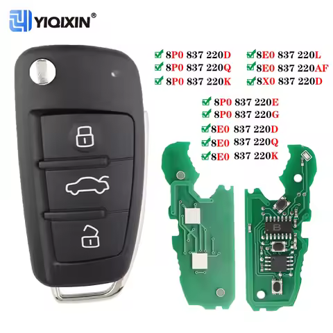 ID48 Chip Remote Car Key For Audi Q7 B7 Q3 A3 TT A2 A8 A6 A6L A4 S5 C5 C6 B6 A4L A5 Q5 S LINE RS S1 