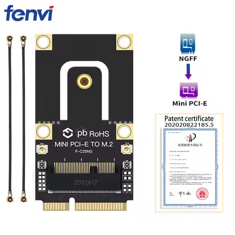 New M.2 NGFF to Mini PCI-E (PCIe+USB) Adapter For M.2 Wifi Bluetooth Wireless Wlan Card Intel AX200 