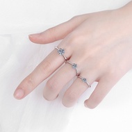 ((Comes with GRA Certificate) Six-Claw S925 Silver with 2ct/8mm Moissanite Ring Female Classic Simpl