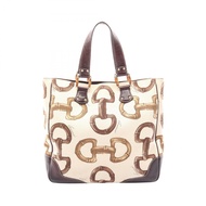 【二手】Gucci GUCCI 竹節馬銜扣手提包 154375 象牙色/ブラウン皮革竹節馬銜扣手提包 女士二手 B
