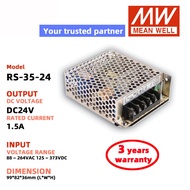 MEAN WELL RS-35-24 RS-35-12  RS-35-5 RS-35-15 Meanwell Switching Power Supply DC power