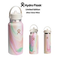 Hydro Flask Insulated Water Bottle with Straw Lid 20oz 32oz 40oz Large Thermos, BPA Free Leak Proof