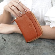 Penni (Caramel) : Zip wallet, Short wallet, Leather, Orange-brown, mini wallet