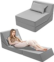 Tykacna Convertible Folding Sofa Bed,Foldable Floor Couch Sleeping Mattress Sleeper for Living Room,Office,Apartment, Loft (Deep Grey)