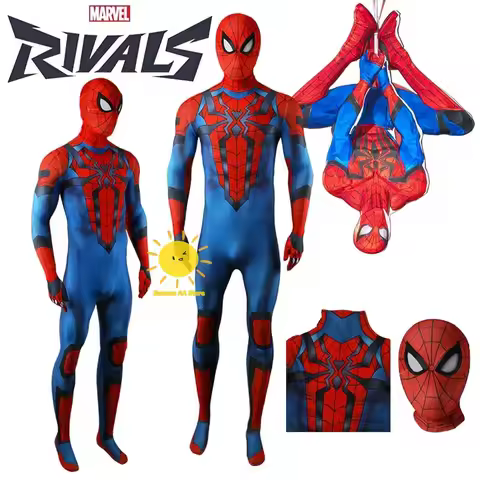 BEAST KINGDOM Game Spider Man Cosplay Marvel Rivals Cosplay Costume Bodysuit Mask Spider Man Suits H