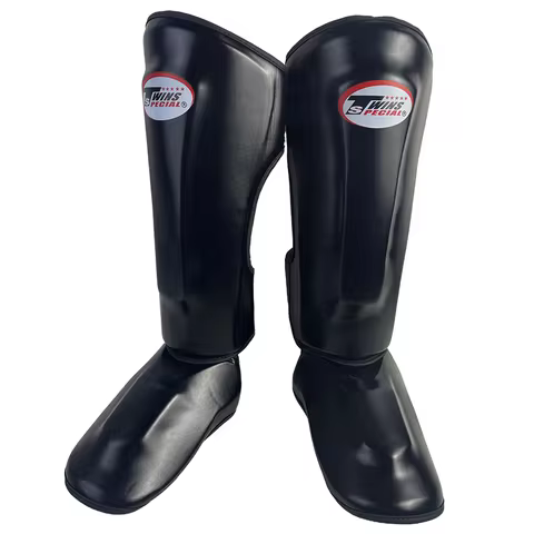 twins black professional kids boxing training shin guard adults kickboxing Sanda boxing Leggings Ank