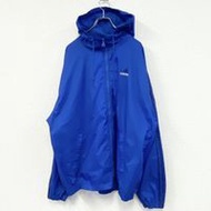 90年代古著adidas復古全拉鍊尼龍夾克，藍色，XL碼