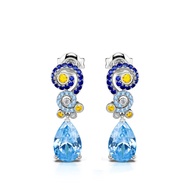 Jeulia 925 Sterling Silver Small Hoop Earrings Round Cut White Diamond Endless Stud Earrings hypoall