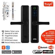 Circlo Home Smart Door Lock Handle CR-5860TY [Black] Mortise 6068 [Tuya SmartLife]