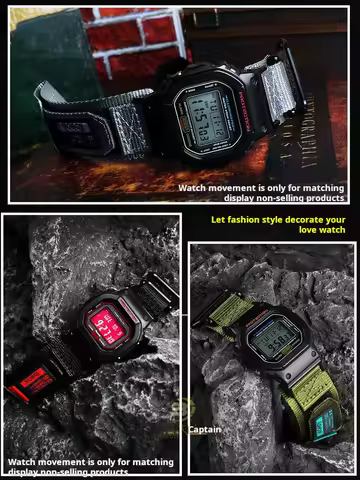 For Casio G-SHOCK DW5600 GW-M5610 GW-B5600 G-5600 GW5000 watchstrap Modified Outdoor Woven Nylon Can
