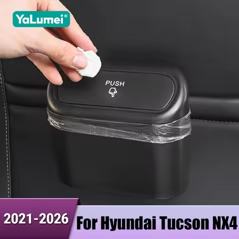 2Pcs Car Backseat Hanging Garbage Bin Trash Can For Hyundai Tucson NX4 2021 2022 2023 2024 2025 2026