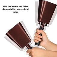 2PC Cowbells Tangan Perkusi Pembuat Bunyi Bunyi Pemegang Logam Cowbell Bersorak Loceng Untuk Permain