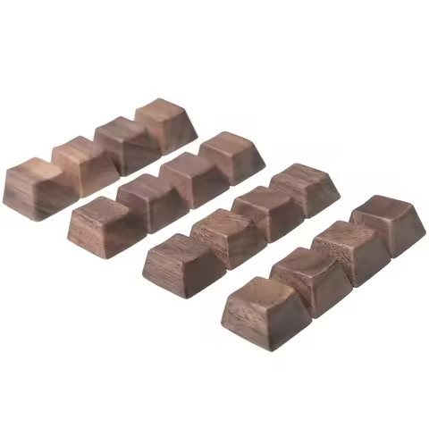 1pc Walunt Wood Keycap OEM Profile Key Caps For MX Mechanical Keyboard R4 R3 R2 R1 WASD Arrow Keys 6