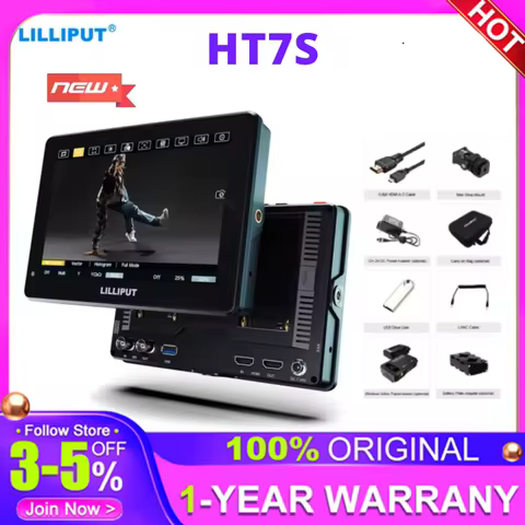 LILLIPUT HT7S 7 Inch 2000 Nits Ultra Brightness HDMI-Compatible Touch Screen`` Monitor 3G-SDI Input 