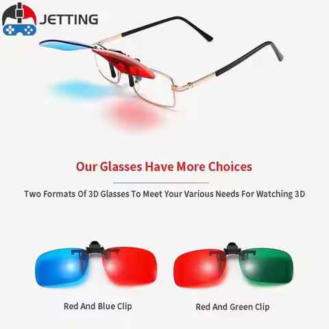 A Pair New Red Blue Green 3D Glasses Black Frame For Dimensional Anaglyph Movie TV Glasses For 3D Mo