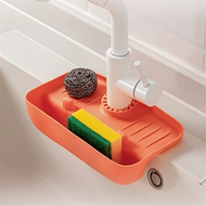 Household Sink Drain Rack Faucet Splash Proof Drain Rack Pad Sponge Rag Steel Wool Gadget Storage Bo