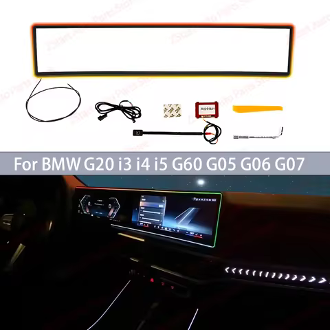 Screen Ambient Light For BMW G20 G26 G60 G05 X5 G06 X6 G07 X7 M3 M4 i3 i4 i5 Series 11 Colors Car in