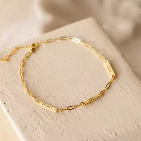 Custom Name ID Tag Bracelet Paperclip Chain Nameplate Bracelet Personalize Engraved Jewelry Customiz