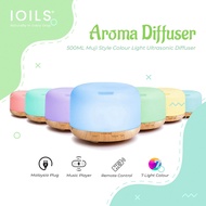 IOILS Ultrasonic Diffuser Air Humidifier Aroma Diffuser Colour Light Aromatherapy Air Diffuser 700ML / 550ML/500ML