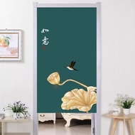 Japanese width 140CM Door Curtain with rod Set Hanging Half divide 120 180 Modern living room entryway Toilet Kitchen Partition Full Door Curtain pole doorway Height 200CM Curtain