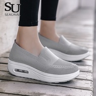 SEAURAL kasut perempuan murah dan cantik Sneaker Korean Air cushion Shoes for Women New Style 2021 Ladies Woman Slip On Shoes