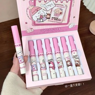 Set lipstik gelembung susu Gege bear yang manis dan comel, hasil akhir matte velvet, tidak mudah lun