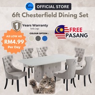 Meja Makan 8 Kerusi Dining Table Dining Set Meja Makan 6 Kerusi Meja Makan Marble Chesterfield Dinin