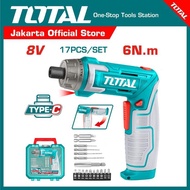 Total Cordless Screwdriver Tsdli08025 - 8V Battery Screwdriver