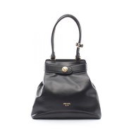 【二手】Prada PRADA 單肩包 Etude SOFTY CALF 1BG567 黑色皮革 中 Etude 女士二手 A