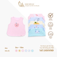 M&B (3-18M) 2-layer cotton vest, comfortable, Korean style for babies from 5kg7 to 12kg8
