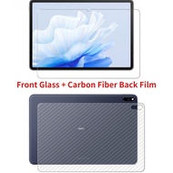 For Huawei MatePad 11.5 Inch BTK-W00 BTK-W09 2023 Matepad11.5 Tempered Glass Screen Protector + Back Carbon Fiber Sticker Film
