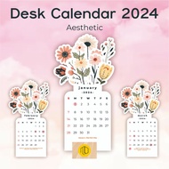 2024 BLOOMY FLOWERS CALENDAR/2024 AESTHETIC CALENDAR/DESK CALENDAR/DESK CALENDAR BY Mejengwall/Flower MOTIF CALENDAR/Pattern CUTTING CALENDAR/Unique CALENDAR 2024