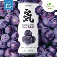 CHI FOREST Sparkling Grape Delight 330 ML / Kaleng Minuman Air Soda Bebas Gula Rasa Buah Anggur Inst