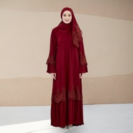 JOJOBars Sulam pleated abaya jubah Pleated Allium Abaya Pleated Allium Fouzia Abaya Dresses Lace Sle