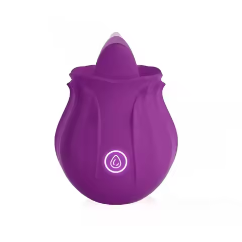 Rose Tongue Licking Vibrator Powerful Strong Shock G Spot Clitoris Nipple Vagina Stimulator Massager