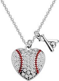 Baseball Mom Gift Baseball Zircon Charm Necklace/Earring Baseball Team Jewelry Baseball Lovers Jewel