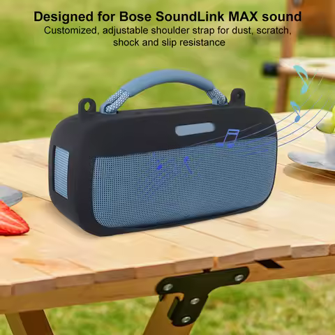 Silicone Cover Case with Shoulder Strap Protective Skin Sleeve Portable Speaker Case for Bose SoundL