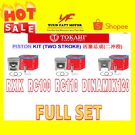 TOKAHI PISTON SET RXK 58mm/RC100 52.50mm/RC110 54mm/DINAMIK 120 54mm STD/0.25/0.50/0.75/1.00/1.25/1.